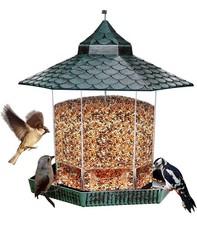 Twinkle Star Wild Bird Feeder Hanging for Garden Yard outside Decoration, Hexago