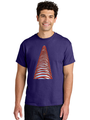 The-Shard-1 Mens Graphic Tee, 100% Cotton, Casual Summer Wear
