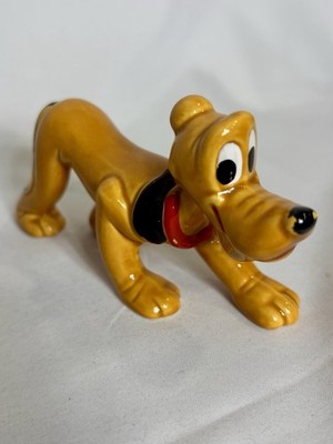 Vintage Disney Pluto Ceramic Figurine Walt Disney Productions Japan 1960s