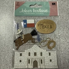 Jolee’s Boutique Dimensional Stickers “ TEXAS “ NIP ~ 7 Pcs