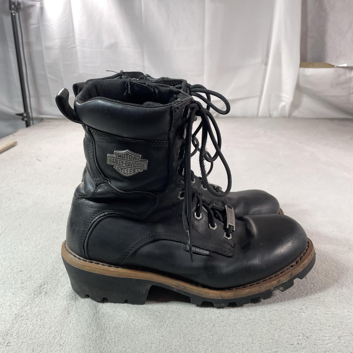 Harley Davidson Boots Mens Size 11.5 Black Leather Motorcycle