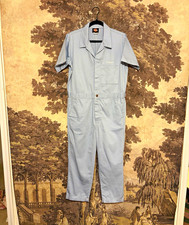 Dickies Light Blue Unisex Short Sleeve Work Coveralls Jumpsuit