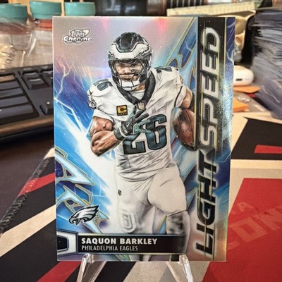 2025 Topps Chrome Cosmic Saquon Barkley Light Speed Eagles LS-19