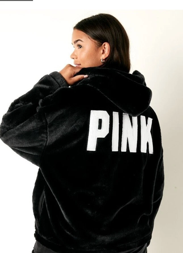Faux fur hoodie pink cheap