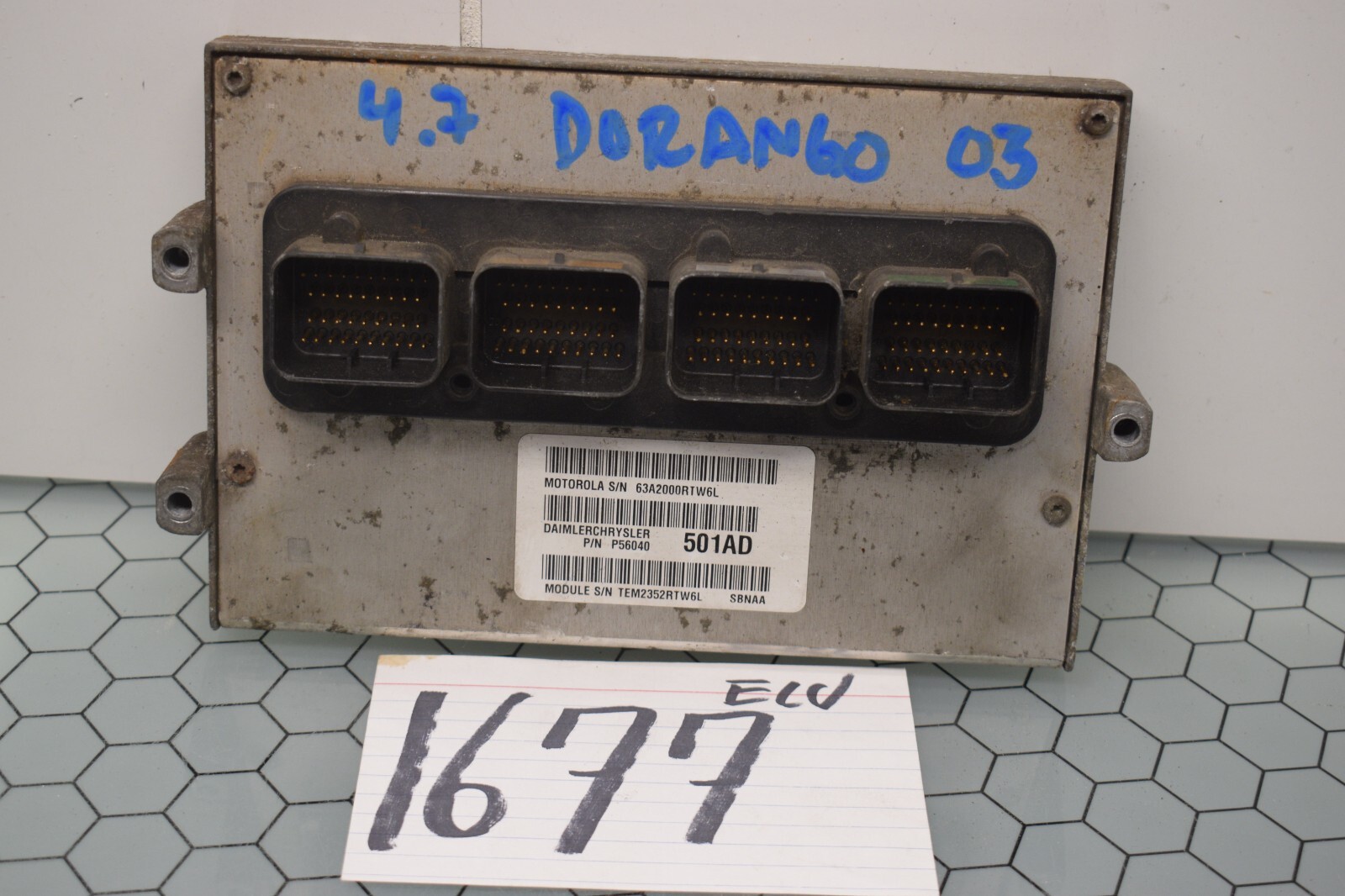 2003 Dodge Durango 4.7L #1677  Engine Computer ECM ECU 56040501AD
