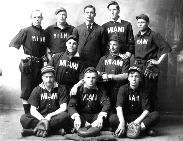 1907 Miami, Ohio University Baseball Team Vintage Photograph 8.5" x 11
