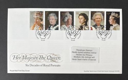 GB 2013 FDC HM THE QUEEN ROYAL PORTRAITS SET WITH TALLENTS HOUSE PMK
