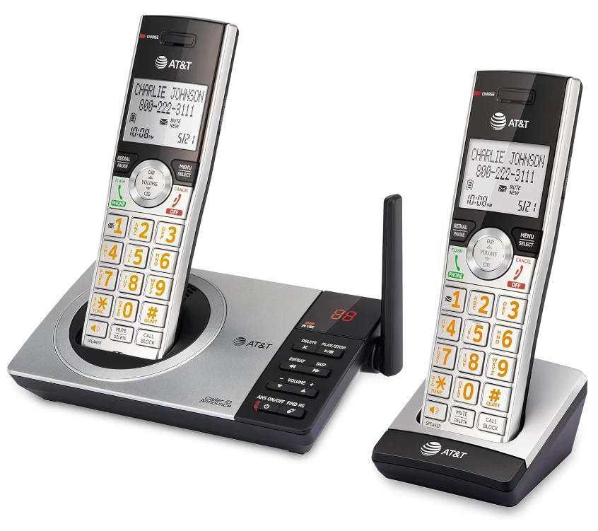 AT&T CL82207 DECT 6.0 Cordless Phone with Answering System (2 Handsets)