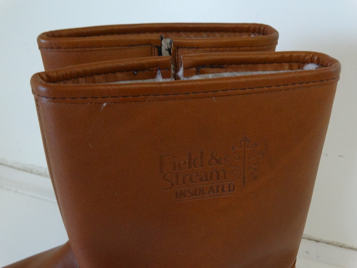 Men size 10 D, brown insulated zip up boots by Field & Stream | eBay