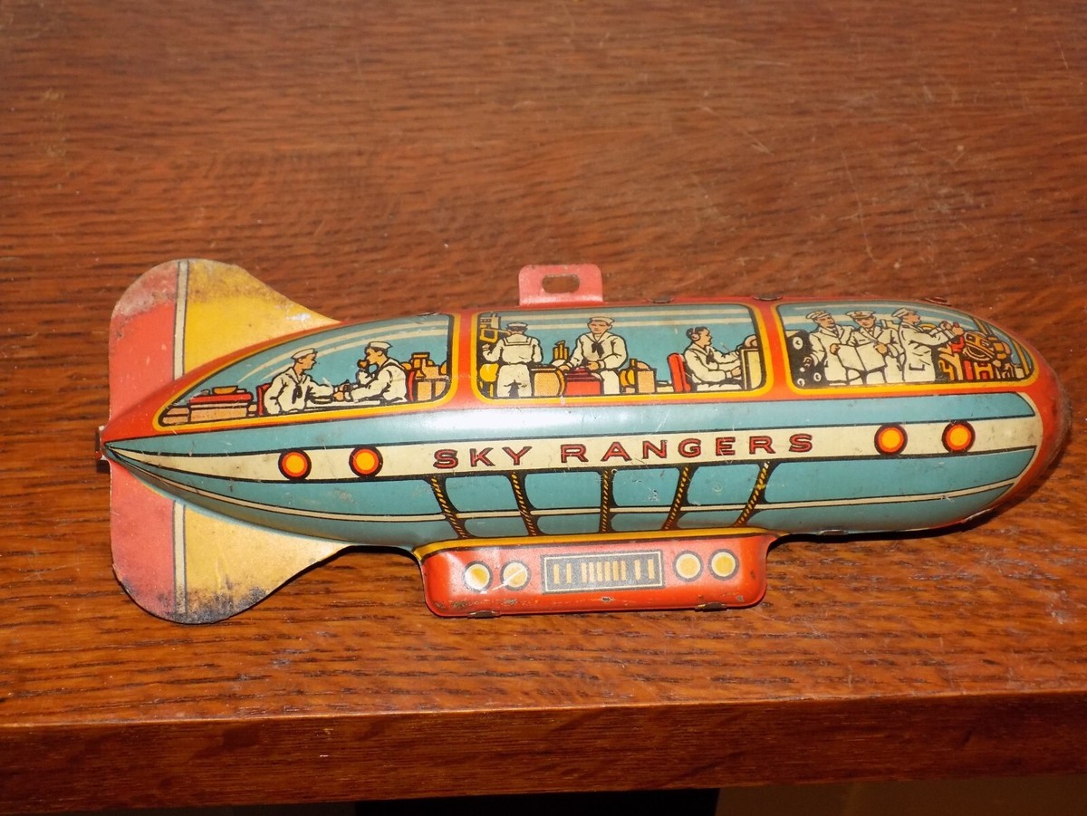Vintage Sky Ranger Tin Zepplin Toy Part Unique Art Toys | eBay