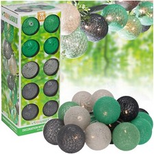 20 LED Garden Decoration w/ Ball Lights & Timer Outdoor Indoor Christmas Decor