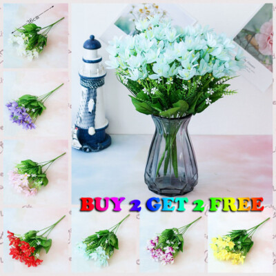 4 Pack Artificial Lily Of The Valley Flowers – 7 Branch Silk Fake Bouquet For Home, Wedding, Office & Garden Decor - View #11