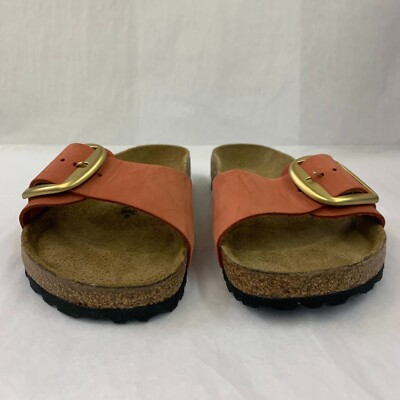 Birkenstock New w/ Box Madrid Big Buckle Mars Red Nubuck Leather