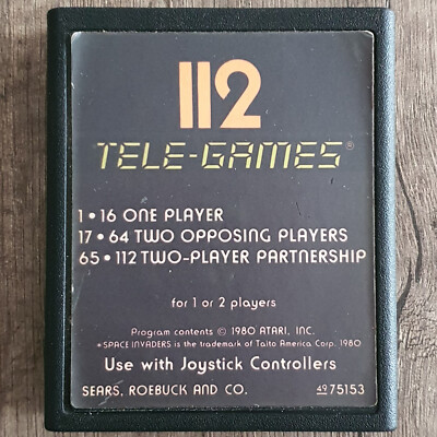 Atari 2600 | 7800   112 Tele-Games | Space Invaders   RAR | Modul