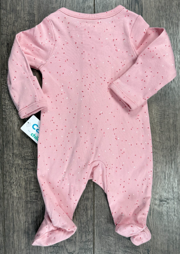 Baby Girl Clothes New Child Mine Carter's Preemie Pink Bear Footed Outfit - Picture 3 of 3