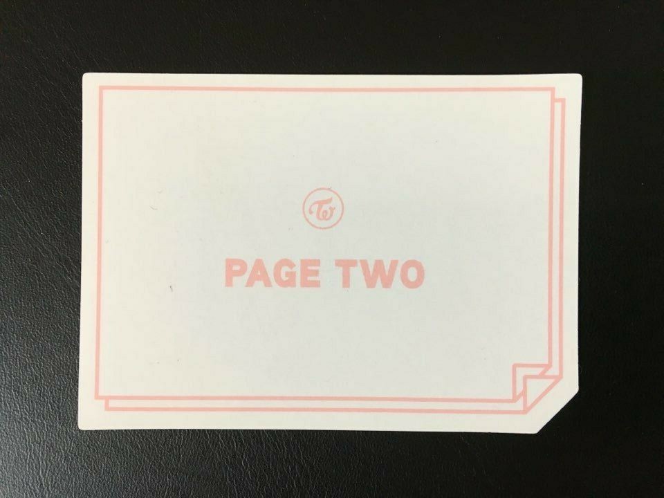 TWICE Page Two 2nd Mini Album Official Group Photocard Photo Card