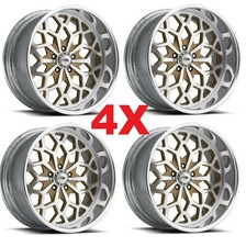 19 Pro Forged Billet Wheels Rims Snowflake Snow Flake Gold Polished 19 Pro Forged Billet Wheels Rims Snowflake Snow Flake Gold Polished