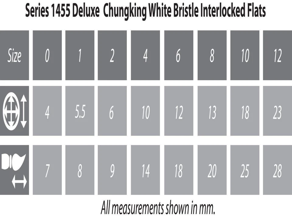 Cerdas de cerdo blanco de lujo 1455 Chungking Flat Foto 2 de 2