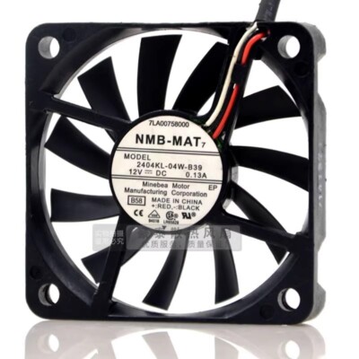 NMB 2404KL-04W-B39 6010 DC12V 0.13A 6CM 3-Wire Silent Cooling Fan
