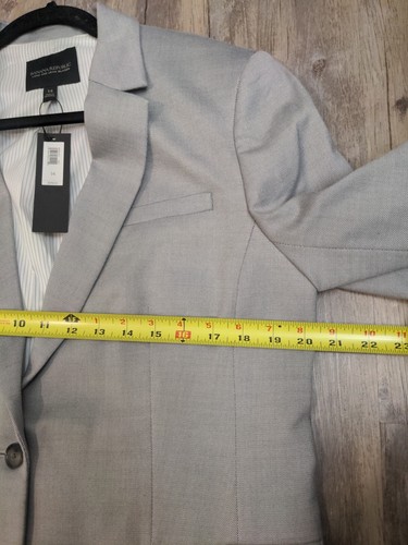 Banana Republic Wool Blend Career Long & Lean One Button Blazer Jacket Women 14 - Picture 9 of 12
