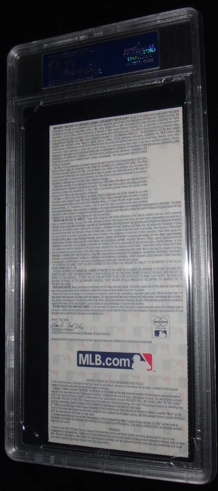 Juego 4 Serie Mundial 2012 "Giants 7th WS WIN Title" Boleto Completo Ajustado PSA Foto 2 de 3