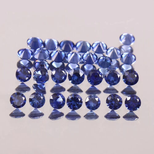 Lotto gemme sfuse forma rotonda calibrata zaffiro blu Ceylon naturale 3x3 mm 12 pezzi - Foto 3 di 8