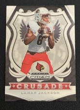 2020 Panini Prizm Draft Picks Crusade Football Card #70 Lamar Jackson