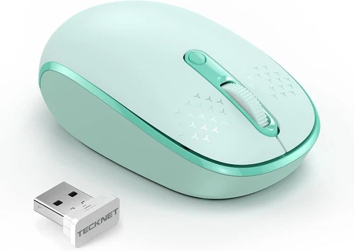 Wireless Mouse for Laptop, 2.4G Quiet Computer Mouse with USB Receiver, 4 Button - Picture 1 of 7