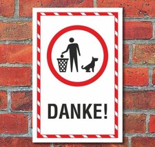 Schild Hundekot Hundehaufen Hundekacke entsorgen Hinweisschild 3 mm Alu-Verbund