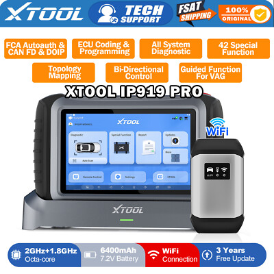 USED XTOOL IP919 PRO Auto Full System Diagnostic E/CU Coding FCA Topology Map 