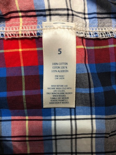 Oshkosh Long Sleeve Button Down Plaid Shirt Kids Boys Size 5 MSRP $30 New - Picture 11 of 11