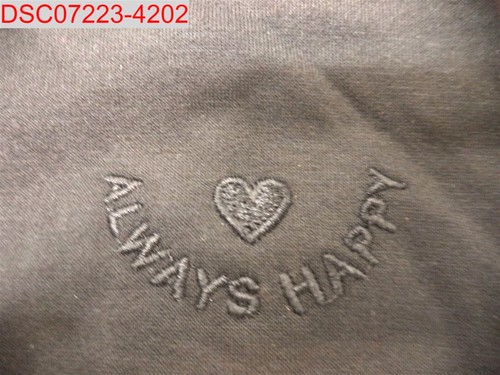 Danna Belle Girls Black Embroidered Always Happy Ruffle Sweatshirts 8 X002X0GUK5 - Picture 4 of 9