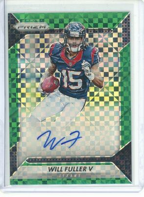 2016 Prizm Will Fuller RC ROOKIE GREEN POWER AUTO AUTOGRAPH Texans 40/49