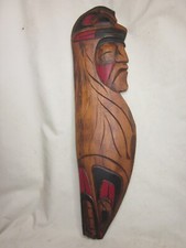vintage Indian Spirit indigenous wood carving carved painted wooden decor