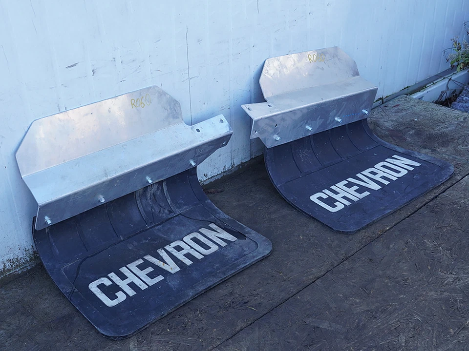 2011 - 2014 Ford Pickup F550 Super Duty Wheel Mud Flaps Rear Chevron Set Of 2 - Image 3 of 4