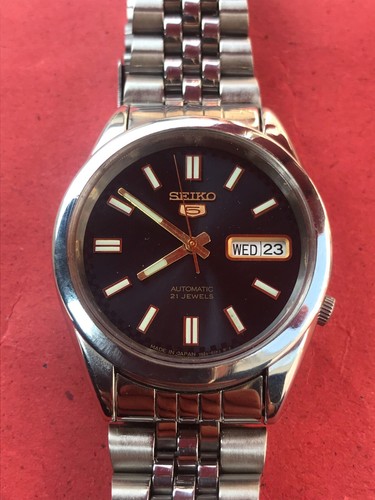 Vintage Seiko 5 Automatic 21 Jewels 7s26-00X0 Day/Date Japan Men's Watch - 第 12/17 張圖片