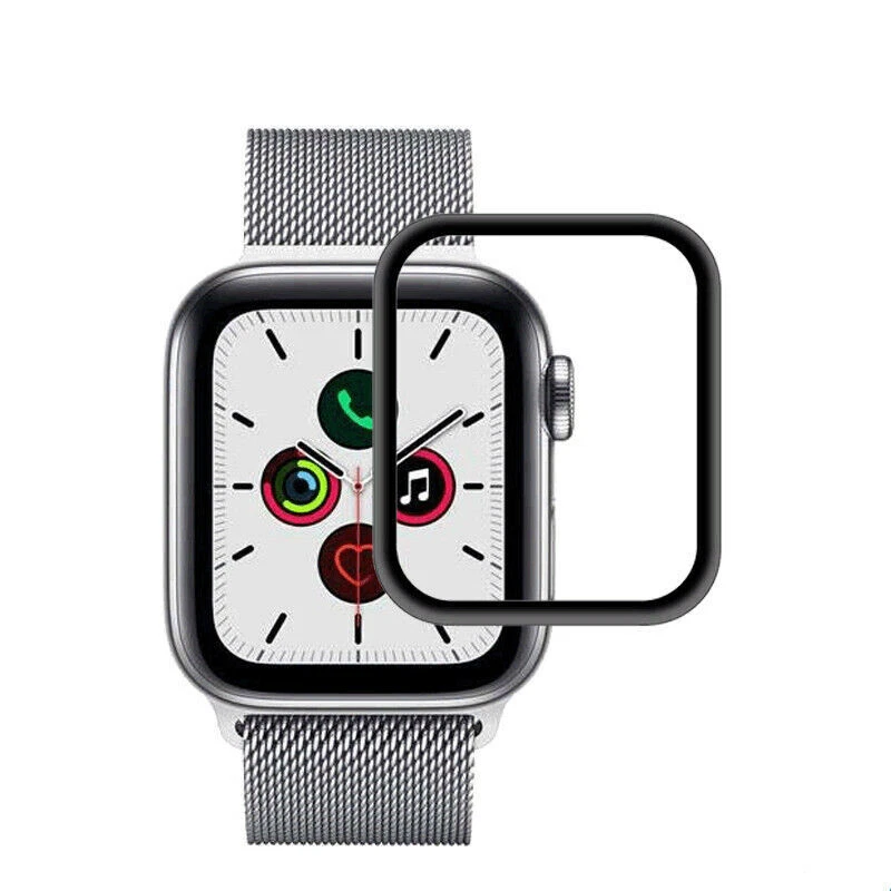 9D Watch Vetro Protezione Schermo per Apple Watch SE 2a Gen 2022 40mm/44mm UK - Immagine 2 di 4
