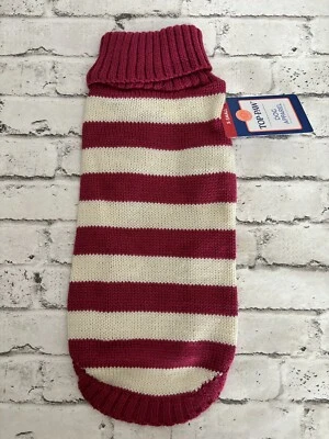 Top Paw Pink Striped Dog Sweater (multiple Sizes) NWT