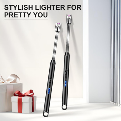 2 Pack Rechargeable Electric Candle Lighters - USB Plasma Arc Lighter Flexible