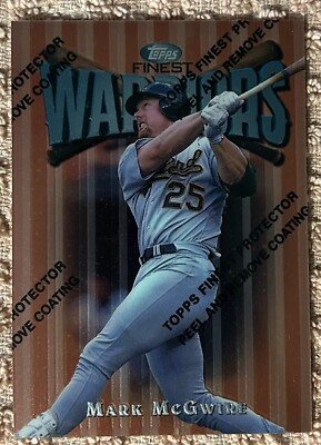 1997 Topps Finest Mark McGwire Warriors #30 Bronze Oakland A s MLB W/Coating A3