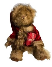 Tender Hearted Collectables Santa Teddy Bear Plush Stuffed Animal 12" Brown