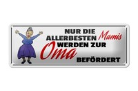 Blechschild Spruch 27X10 Cm Zur Oma BeföRdert Metall Deko Schild Tin Sign