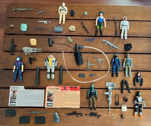 Vintage Gi Joe figure parts lot