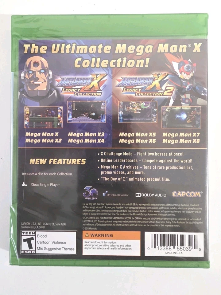 Mega Man X Legacy Collection 1+2 Import Xbox One Brand New Sealed - Image 3 of 3