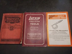 Three Vintage Tool Catalogs Starrett & Lufkin