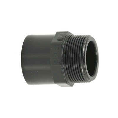 HAF 1x PVC Fittings Übergangsnippel 50/63mm x 2'' Klebemuffe x AG PN16
