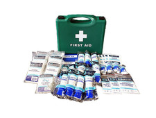 HSE First Aid Kit 1-20 Person in Green Box, medical, paramedic