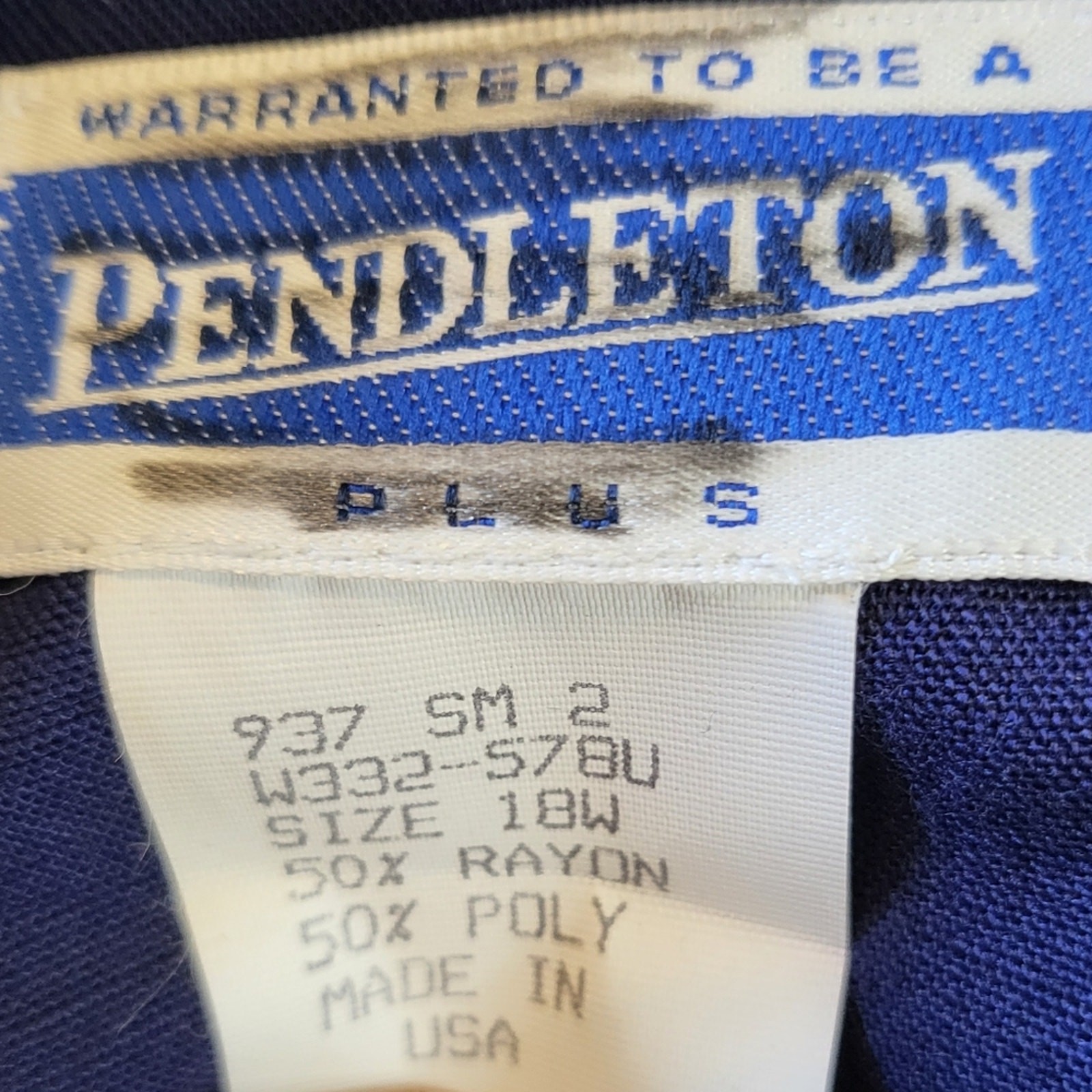Vtg Pendleton Shortsleeve NWT Double Breasted Blu… - image 2