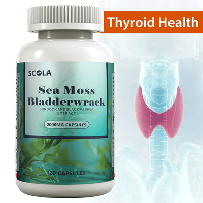 Organic Sea Moss Capsules 2000mg,Irish Moss, w/ Bladderwrack Dietary Supplement