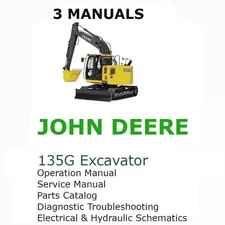 JOHN DEERE 135G EXCAVATOR SERVICE REPAIR PARTS OPERATION MANUAL PDF FILE